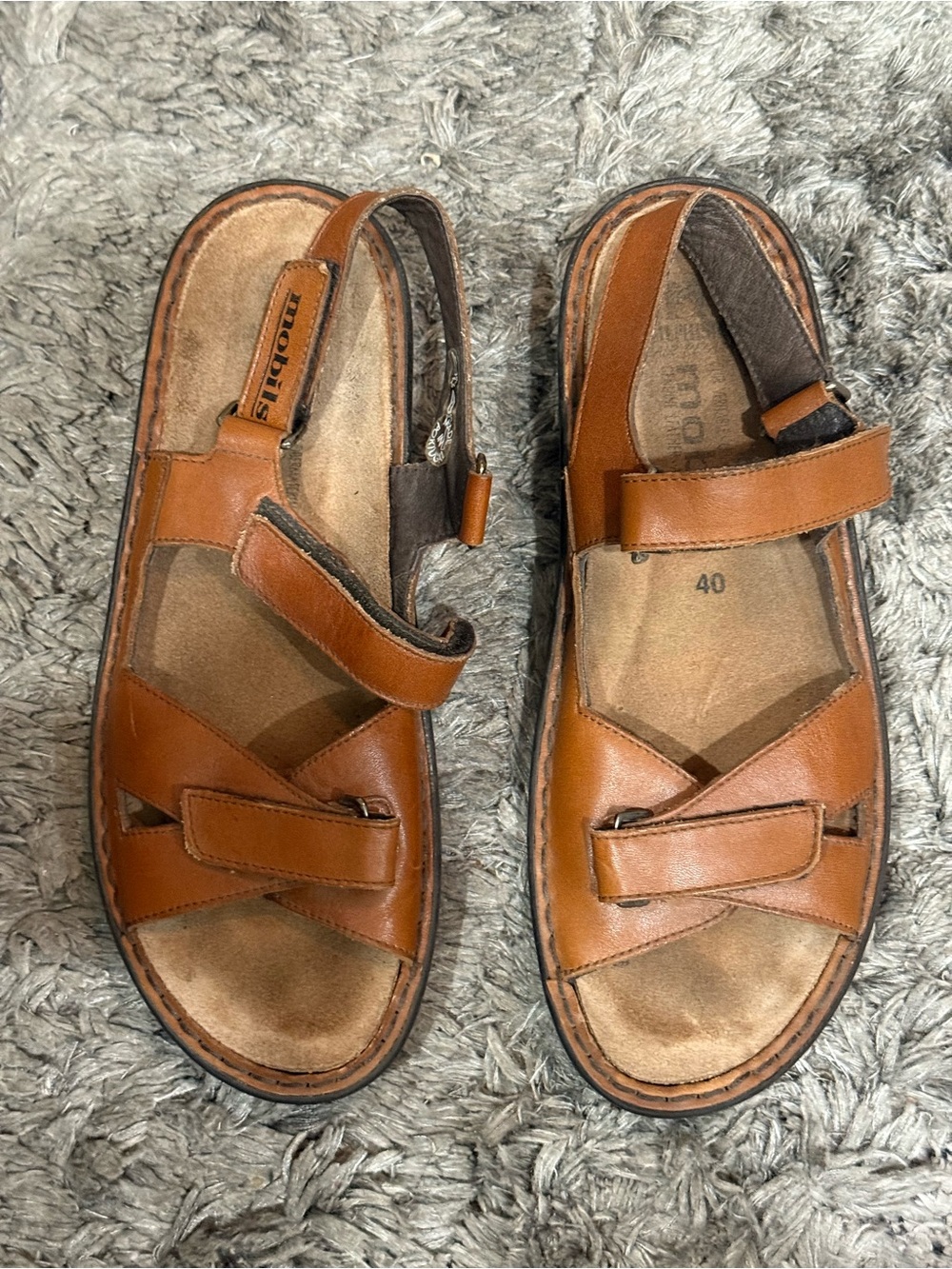 Mephisto Mobils Womens Size EU 40 Shoes Brown Strappy Comfort Sandals
